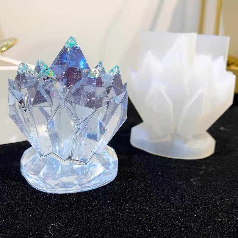 Resin Mold Jewelry - 1pcCrystal Cluster Decorative Silicone Mold Candle