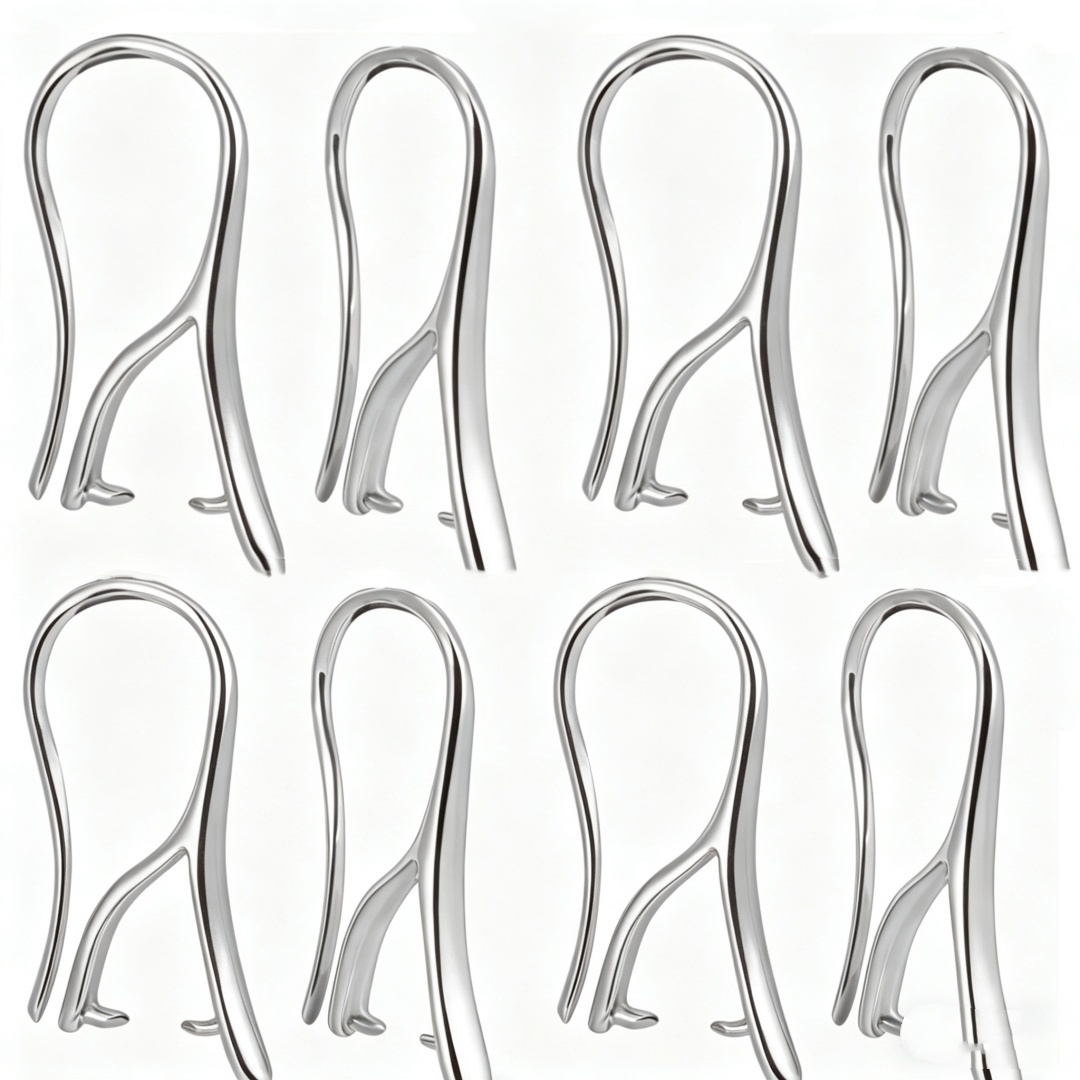 10/30Pcs White with Pinch Bail - Jewelry Making School ulasan dan harga