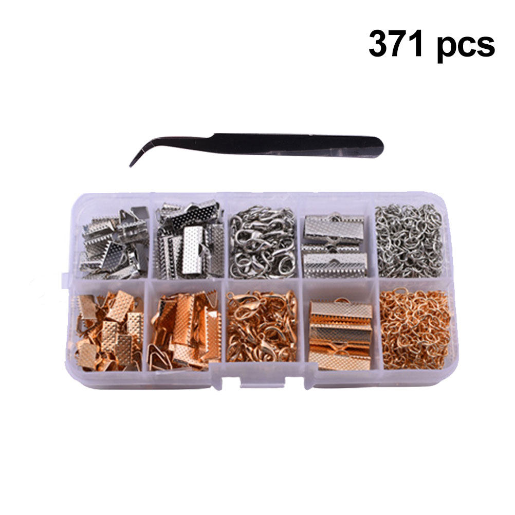 371Pcs Gold Necklace Buckle Je - Jewelry Making Tool Kit ulasan dan harga