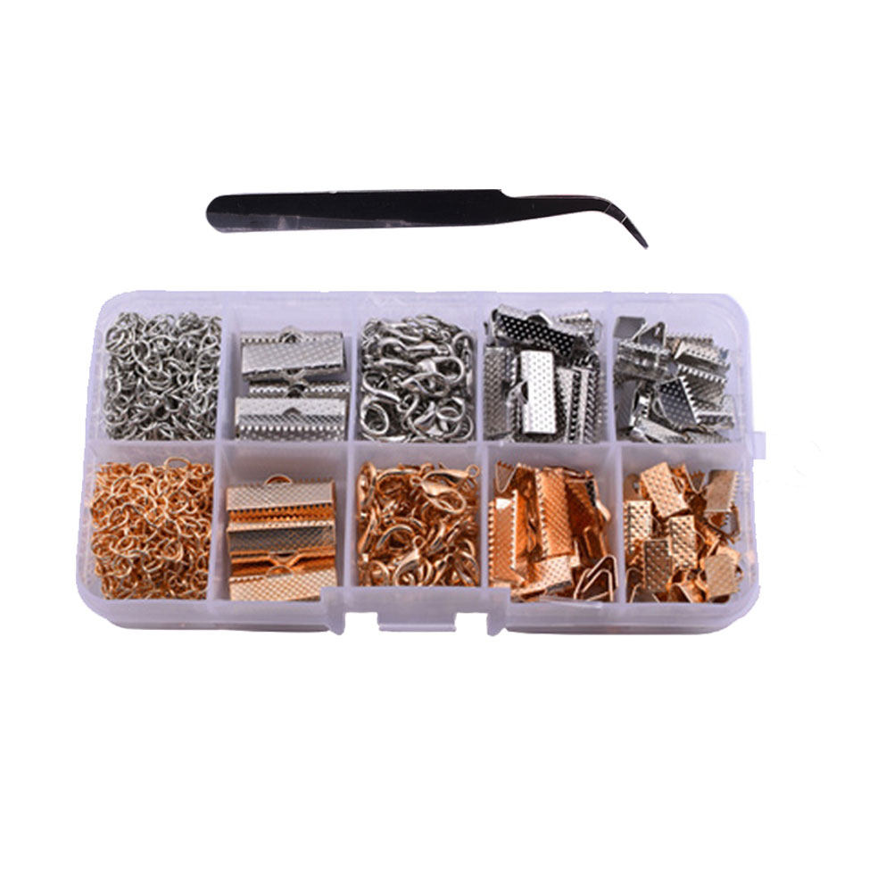 371Pcs Gold Necklace Buckle Je - Jewelry Making Tool Kit ulasan dan harga