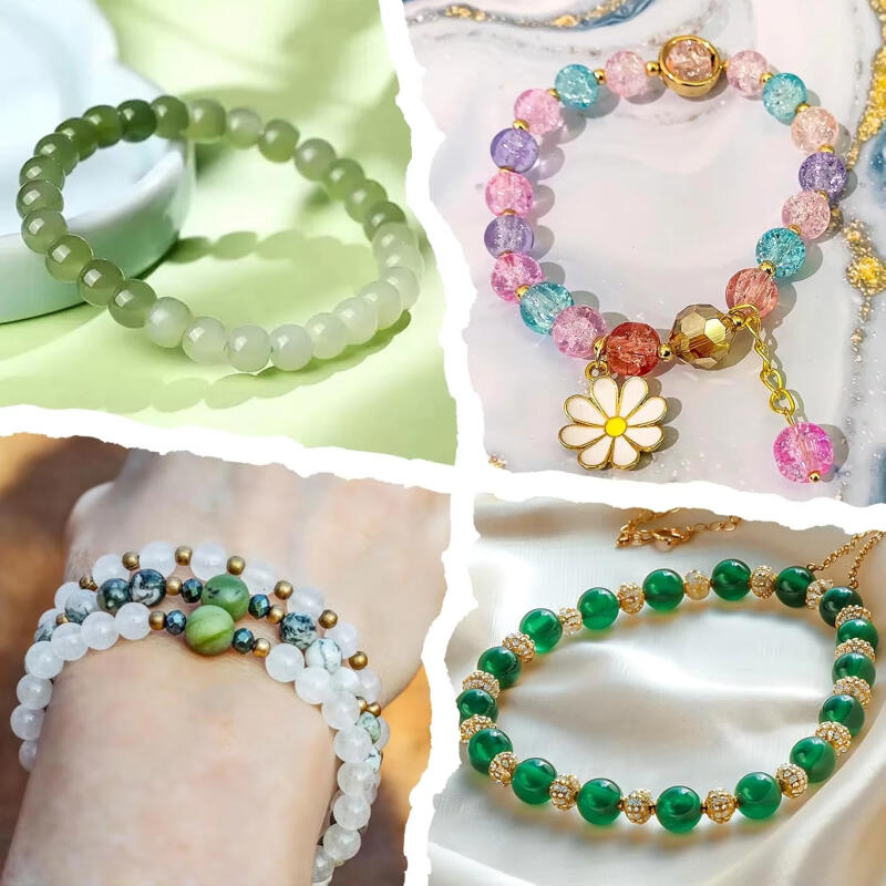 Glass Beads 24Colors 6mm Brace - Jewelry Making Tool Kit ulasan dan harga