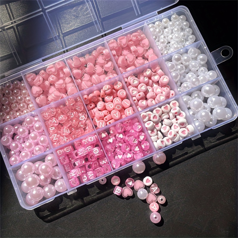 10-Piece Pink Alphabet Box, Ac - Jewelry Making Online ulasan dan harga