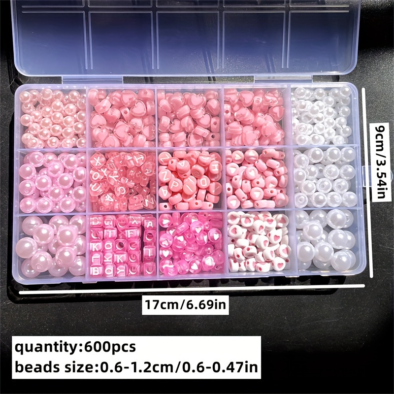10-Piece Pink Alphabet Box, Ac - Jewelry Making Online ulasan dan harga