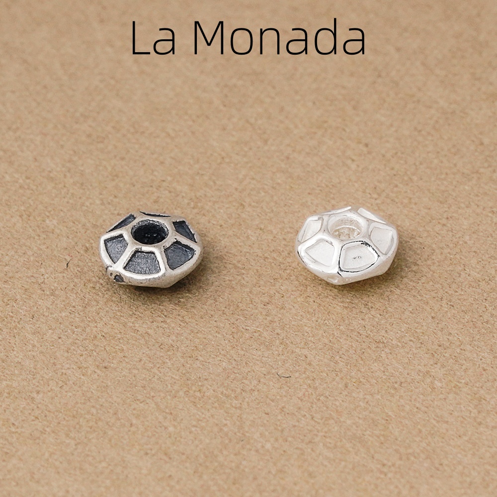925 Silver Beads Hexagon Groov - Jewelry Making In La ulasan dan harga
