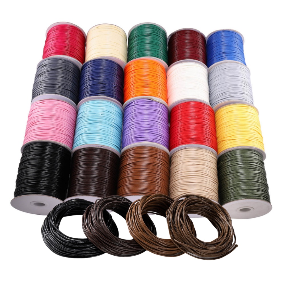 10M/Lot 0.5-2.5mm Leather Line - Jewelry Making Wax ulasan dan harga