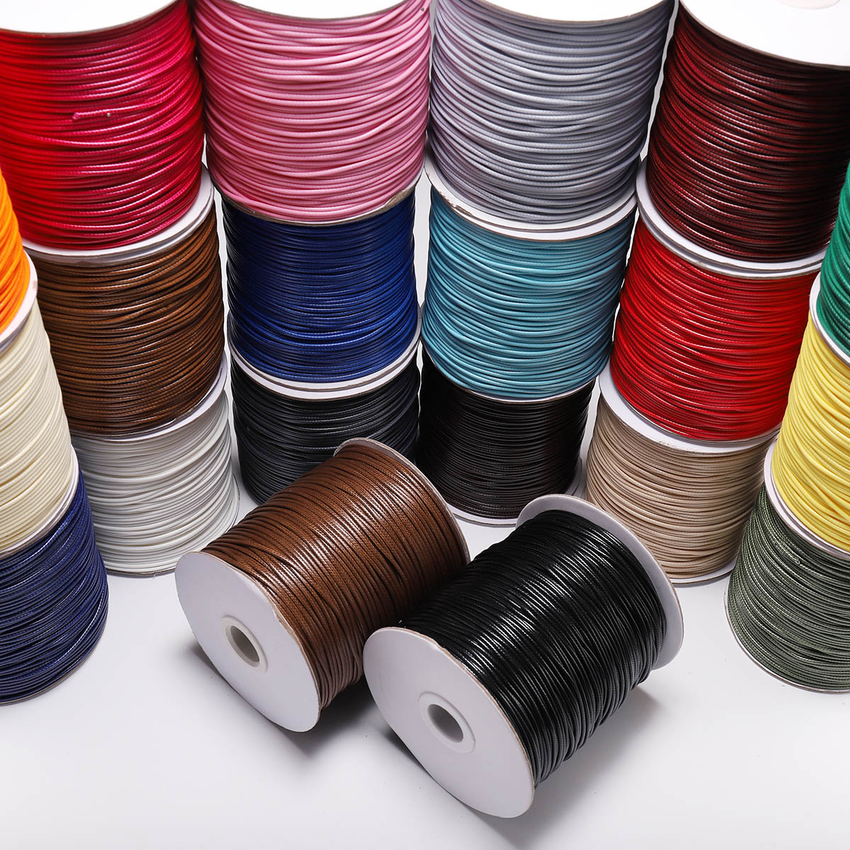 10M/Lot 0.5-2.5mm Leather Line - Jewelry Making Wax ulasan dan harga