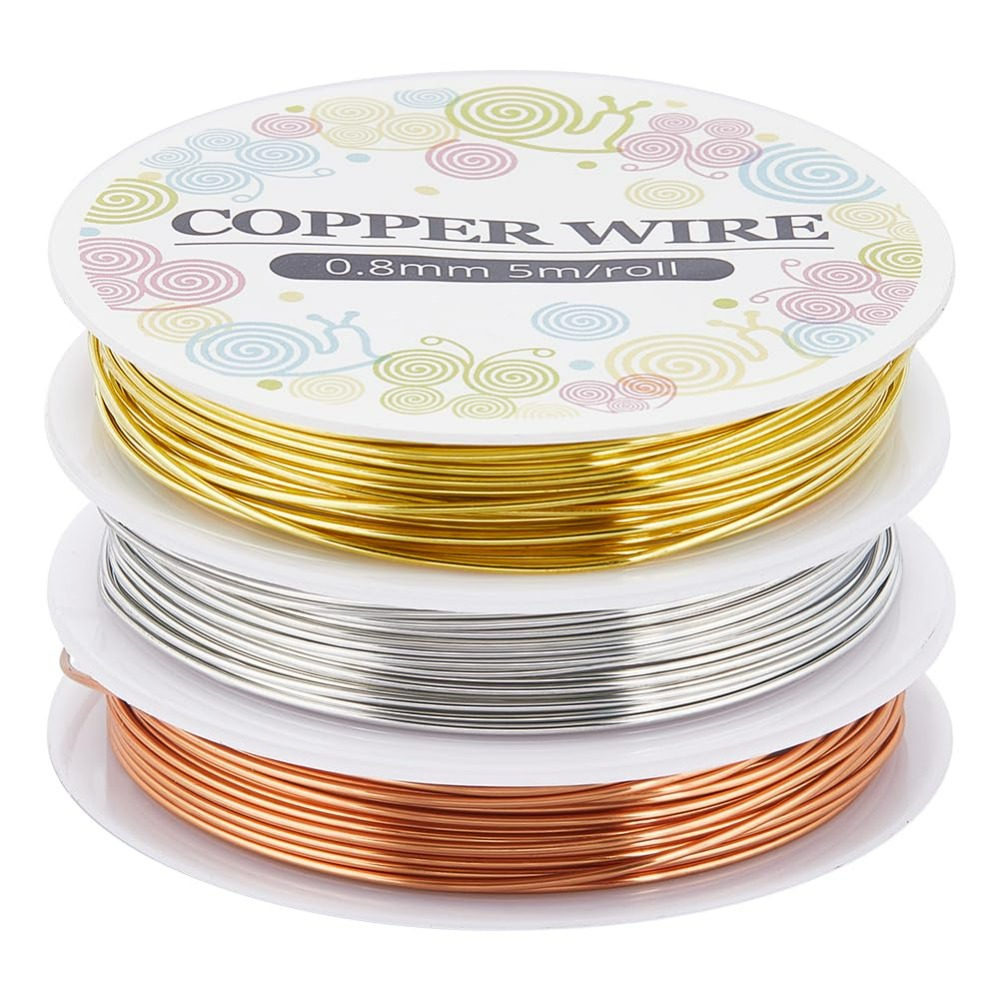 12.8M Copper Jewelry Wire 0.8m - Jewelry Making Online ulasan dan harga