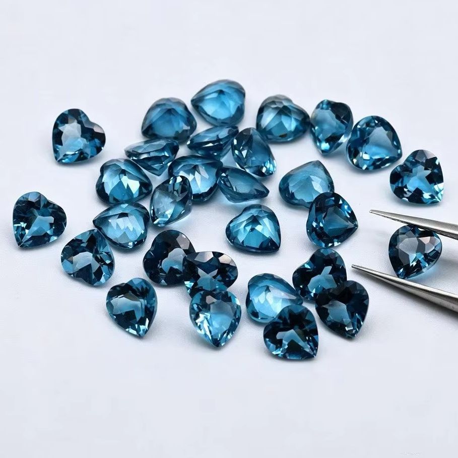 Natural Heart Cut London Blue  - Jewelry Making London ulasan dan harga