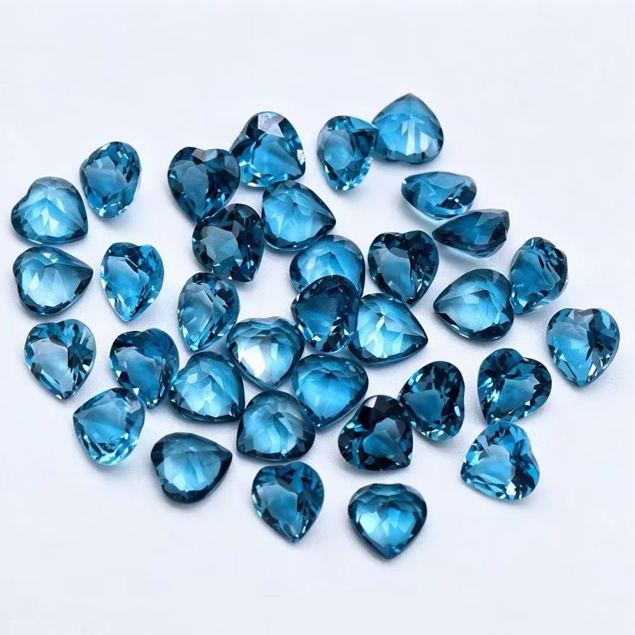Natural Heart Cut London Blue  - Jewelry Making London ulasan dan harga
