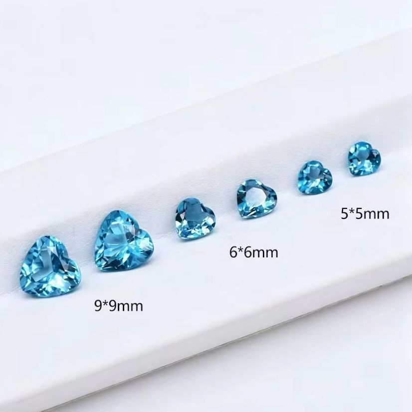 Natural Heart Cut London Blue  - Jewelry Making London ulasan dan harga