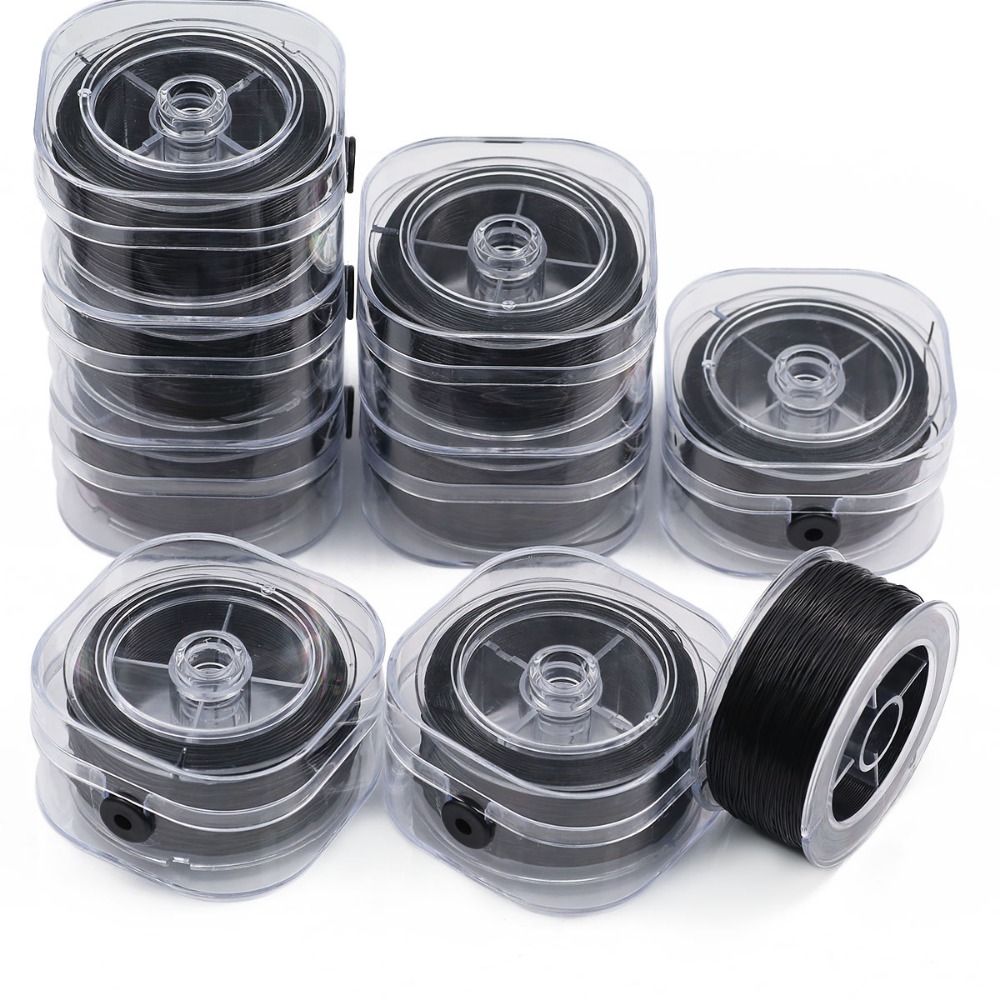 0.5-1mm Black Elastic Crystal  - Jewelry Making Beginners ulasan dan harga