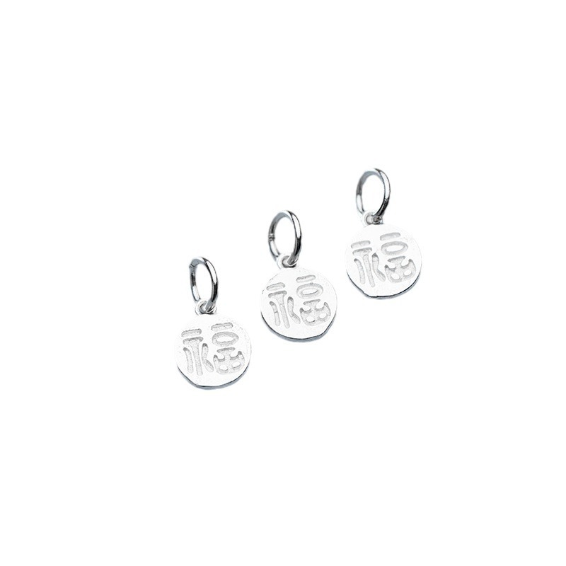 925 Silver Fu Character Charm  - Jewelry Making In La ulasan dan harga