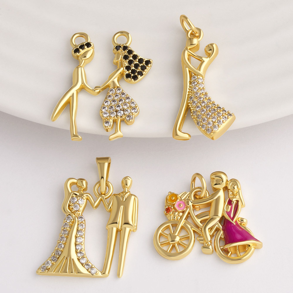 OCESRIO Gold Plated Brass Coup - Jewelry Making For Couples ulasan dan harga