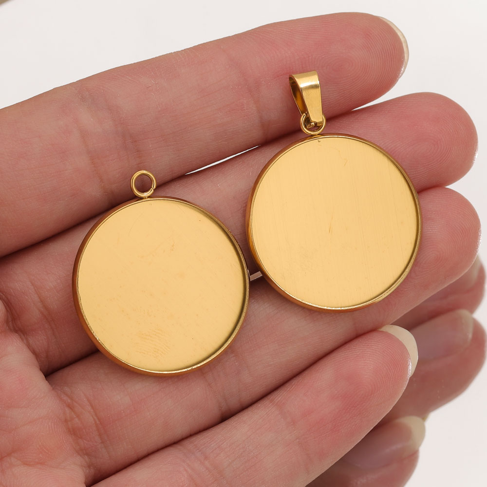 10pcs Stainless Steel Gold Pen - Pendant Blank Bezel ulasan dan harga
