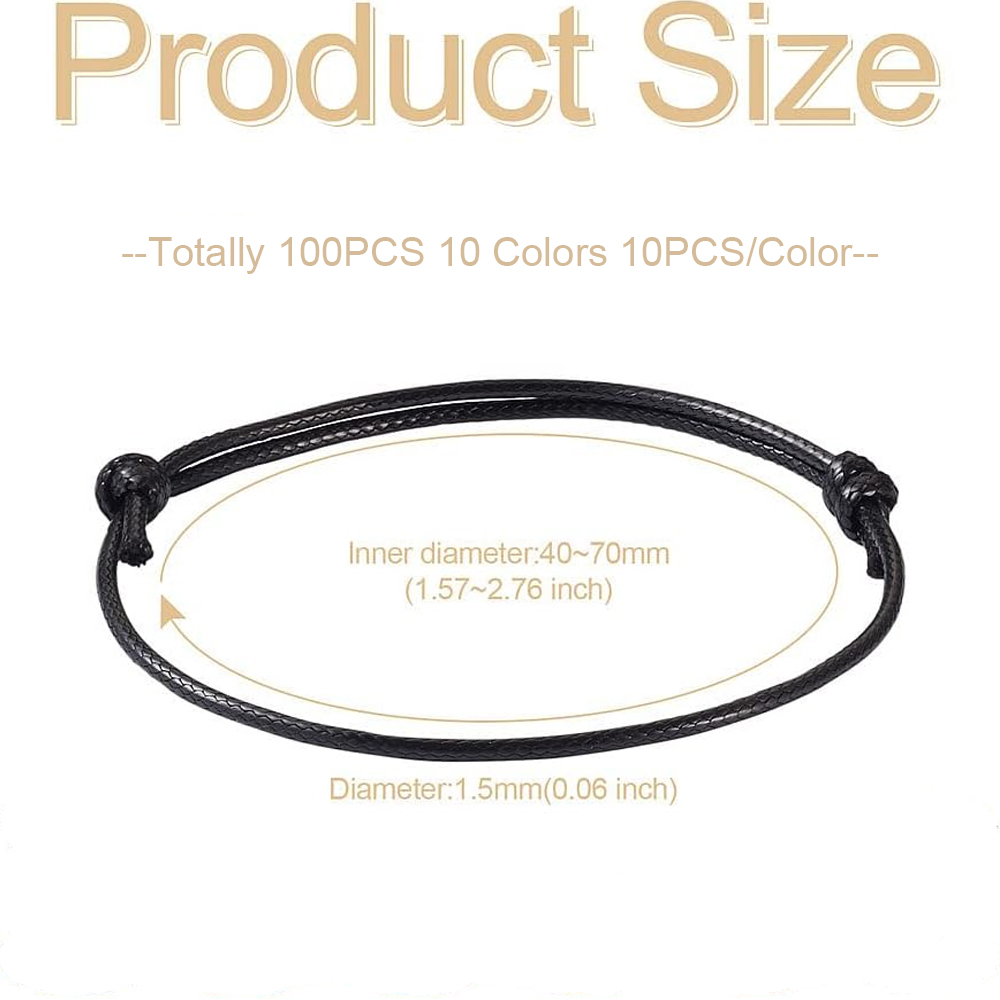 100Pcs Korean Waxed Polyester  - Jewelry Making Wax ulasan dan harga