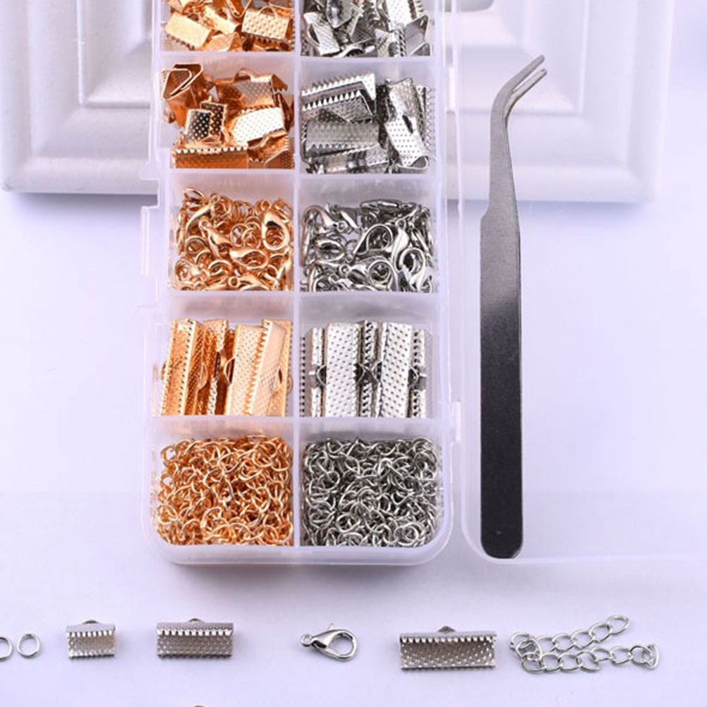 371pcs Golden Necklace Buckle  - Jewelry Making Tool Kit ulasan dan harga