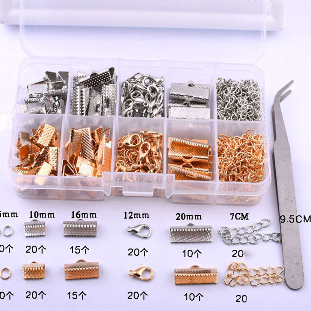 371pcs Golden Necklace Buckle  - Jewelry Making Tool Kit ulasan dan harga