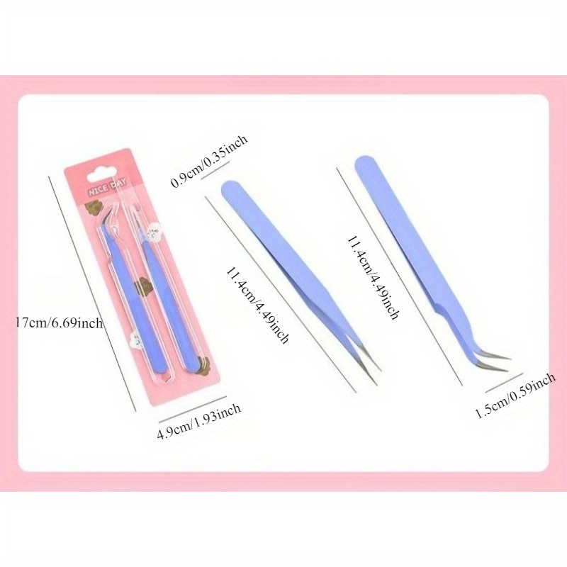 6pcs Tweezers Set - Angle and  - Jewelry Making Tool Kit ulasan dan harga