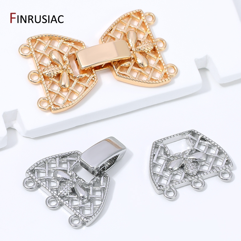 14K Gold Plated Brass 3-Row Pe - Jewelry Making School ulasan dan harga