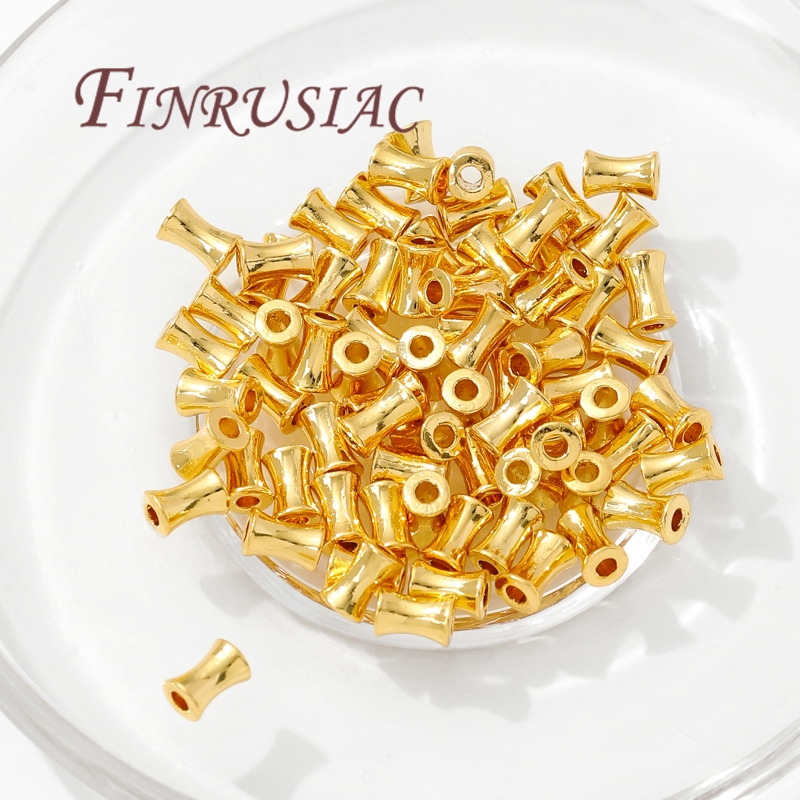 18K Gold Plated Brass Tube Bea - Jewelry Making Youtube ulasan dan harga