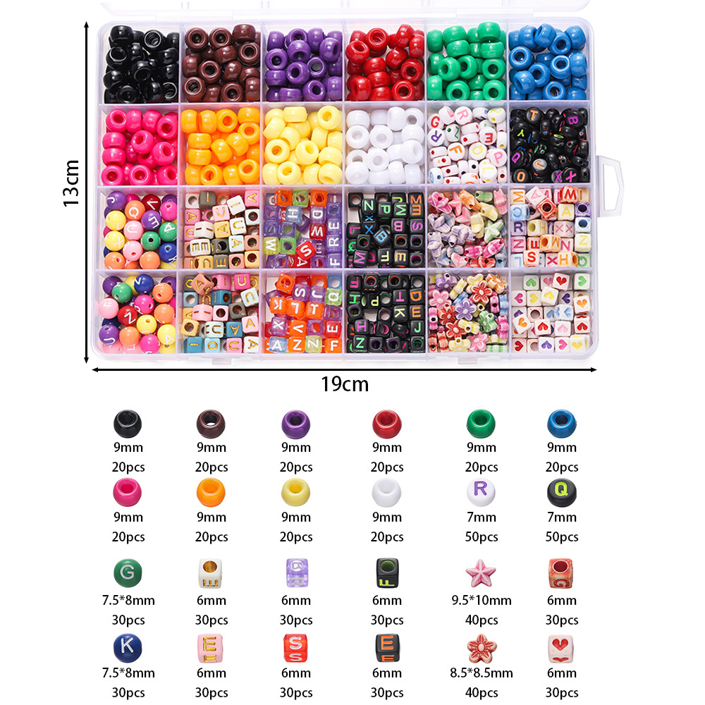 1 Box Colorful Acrylic Pony Be - Jewelry Making Online ulasan dan harga