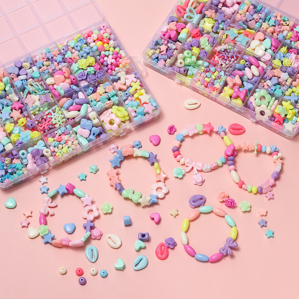 1 Box Colorful Acrylic Pony Be - Jewelry Making Online ulasan dan harga